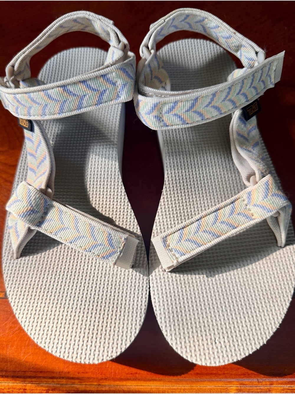 Teva Midform Sandals in Light Gray with Pastel Pattern - Picture 2 of 9